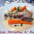 Pilons de poulet sauce cacahuète et fonio