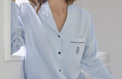 Pyjama FEMME, la veste boutonnée Homewear.