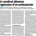 Agression d'un ambulancier