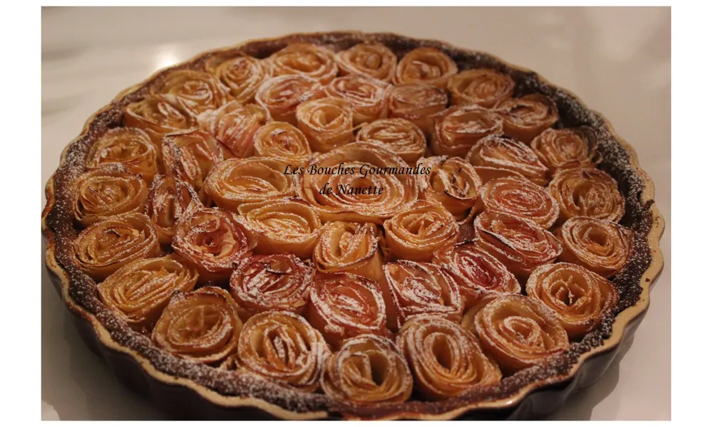 Tarte aux pommes bouquet de roses façon Alain Passard