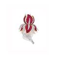 Aletto Brothers, Ruby and diamond 'Iris' brooch & Rock Crystal and diamond bracelet