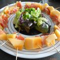 Salade au melon et jambon de serrano