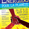 Gaz de schiste Mobilisation Citoyenne pour 1 transition Enérgétique à l'initiative des collectifs les 26,27,28 Août 2011 à Lezan