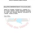 BULLETIN D’INFORMATION N° 57 DU 20.04.2020 