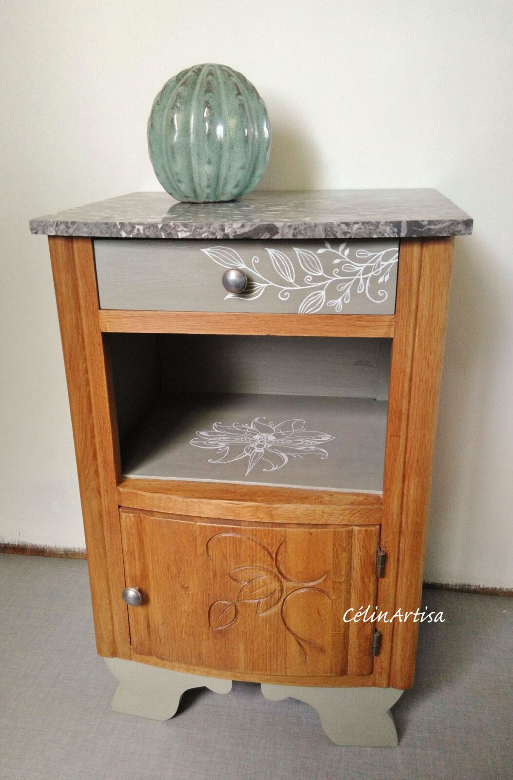 Chevet art nouveau relooké