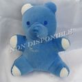 Doudou Peluche Ours Bleu Et Blanc Musti Mustela