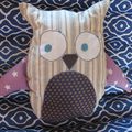 Coussin en forme d'hibou