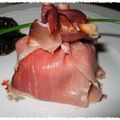 Aumonière de foie gras et son confit d'oignons maison