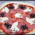 P'tite pizza Halloween saumon fumé, fantômes et araignées