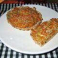 Tartelettes aux carottes & tofu fumé