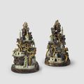 Pair of Landscape Models, no. 15998, Qing dynasty, Kangxi period (1662-1722)