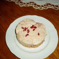 panacotta framboise rose sur un biscuit breton