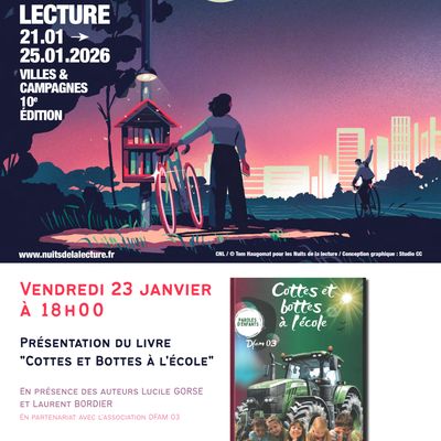  Les Nuits de la lecture à la médiathèque Les Pieds dans l'eau Vendredi 23 janvier