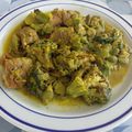 Tajine de veau aux fèves et brocoli aux citrons confits