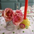 Déjeuner d'anniversaire & roses de jardin
