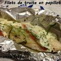 Filets de truite en papillote