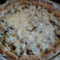 Tarte au chou - fleur et champignons 