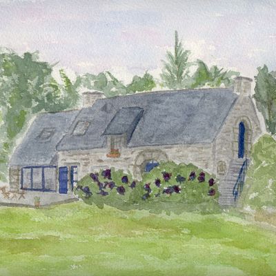 Aquarelle - Maison bretonne