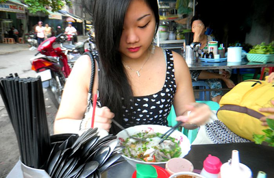 Petit déjeuner made in Vietnam - Oui, comme les anglais on mange salé le matin.