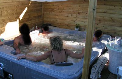 Le jacuzzi de jour ...et de nuit... 