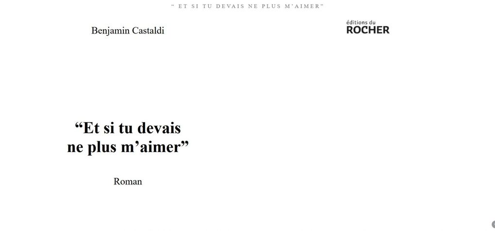 Et si tu devais ne plus m'aimer