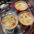 Œufs cocotte aux lardons et Roquefort