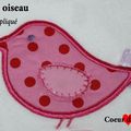 Petit oiseau appliqué