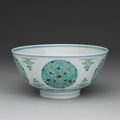 Bowl with four medallions of flowers in doucai colors, Ming dynasty, Chenghua reign (1465-1487)