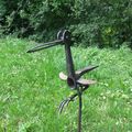 Une aigrette dans le gazon