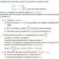 Terminale S - Exercices de bac - corrigés Nombres complexes et suites