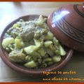 Tagine de poulet aux olives et citrons confits