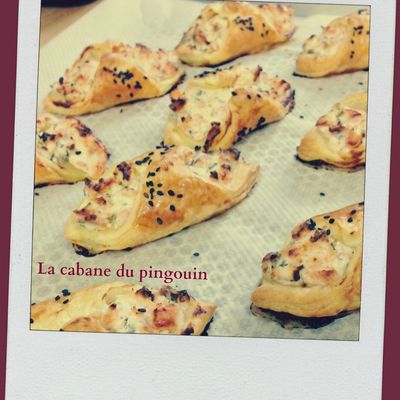 Petits feuilletés au saumon fumé