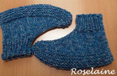DeS chaussonS pour adultes au tricot