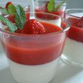 Panna cotta au coulis de fraises