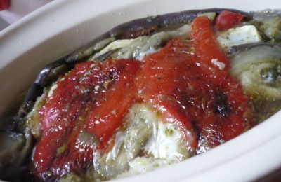 Terrine froide de légumes d'été au chèvre et au pesto