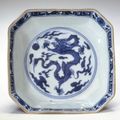 Square dish, Ming dynasty, Jiajing six-character mark and of the period (1522-1566)