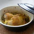 Poulet cocotte au curry et échalotes