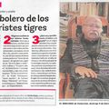 Waldo Rojas - "Por el bolero de los Tres tristes tigres" Artículo de El Mercurio de Valparaíso, Domingo 5 febrero 2023.