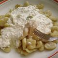 ITALIE : Gnocchi maison avec sauce thon/ricotta