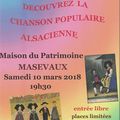 LA CHANSON POPULAIRE AVEC LA SOCIÉTÉ D'HISTOIRE DE LA VALLÉE DE MASEVAUX