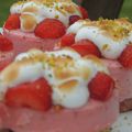 " petit cheesecake fraise / pistache "