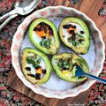 Oeufs-cocotte avocat-pesto {bateaux avocats}