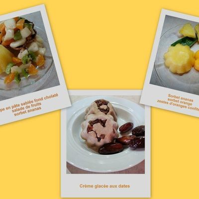 sorbets, crème glacée 