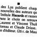 Extrait de la revue "Inédit/Nouveau"