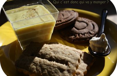 Sablés et crème anglaise, sans gluten et sans lactose