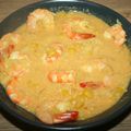 Soupe de riz au maïs et gambas