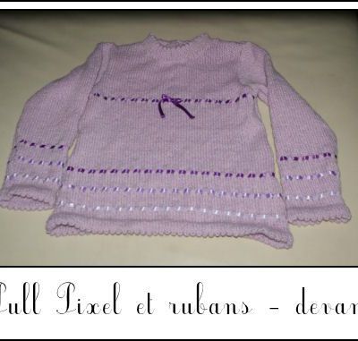 Pull "Pixel et Ruban" - 10/12 ans - Explications gratuites
