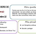 Carnet de bord, du 14 au 20 septembre 2022