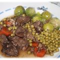 Daube de gibier aux petits pois