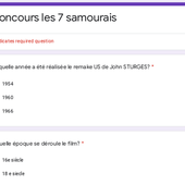Concours les 7 samourais